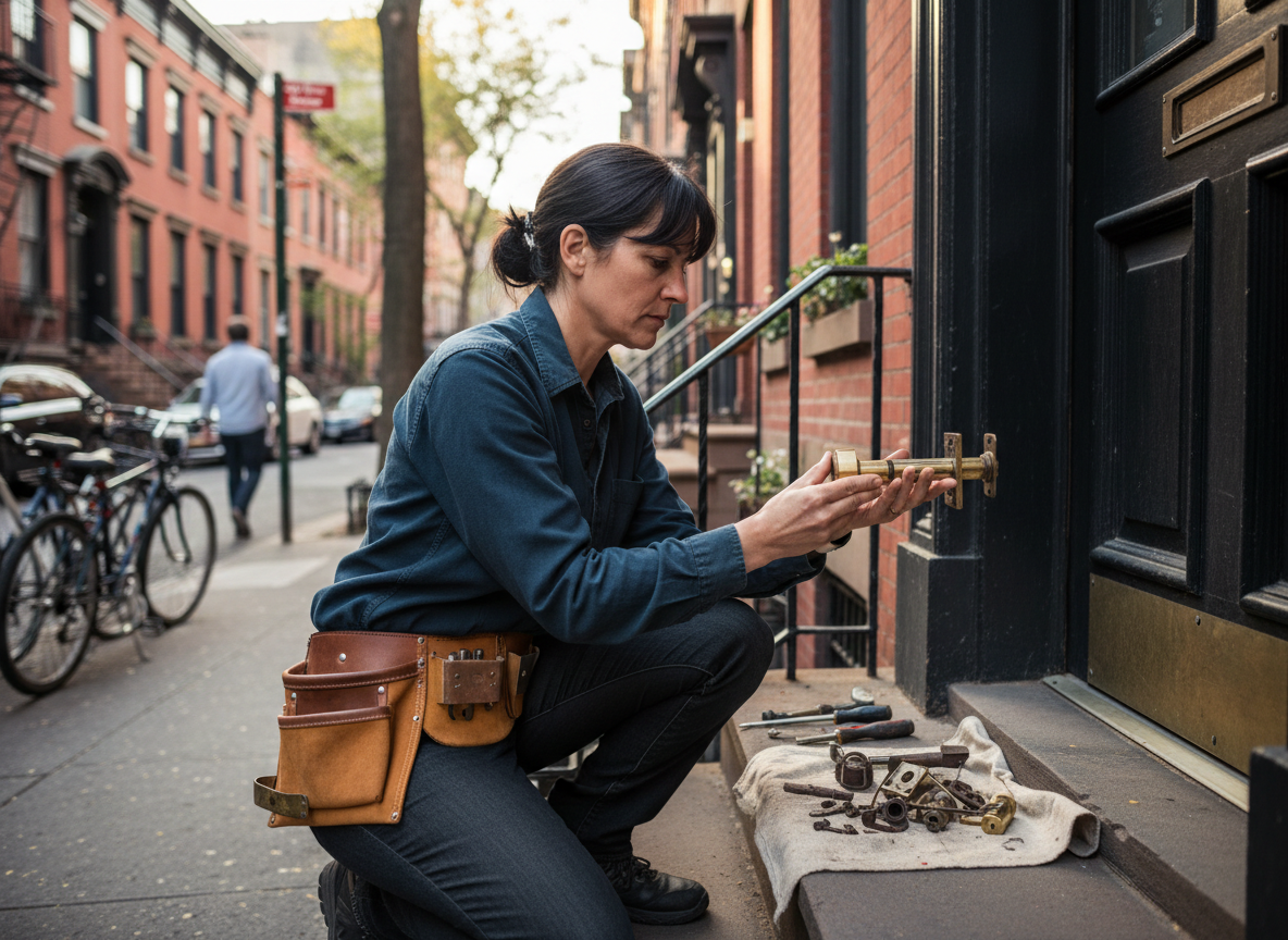 Replacing Worn Cylinder Locks in Greenwich Village Brownstones